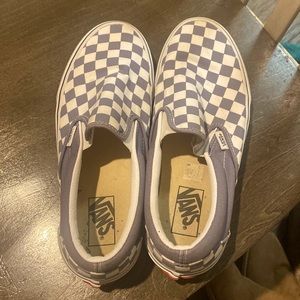 checkered van light purple, size 10